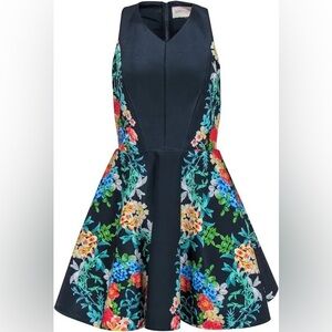 Keepsake the label navy floral a-line mini